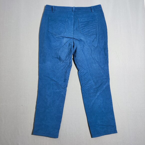 Northern Reflections corduroy pants women's size 10 blue straight leg ankle crop - Picture 3 of 11
